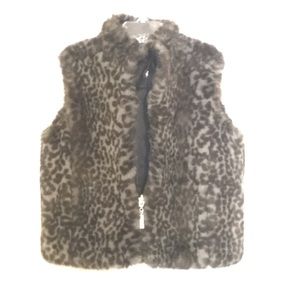 Guess reversible faux fur vest